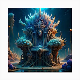 Fantasy Underwater Throne Canvas Print