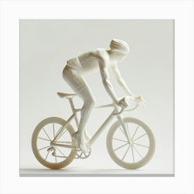 Triathlete On A Bike Canvas Print