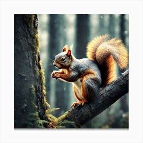 Squirrel In The Forest 56 Canvas Print