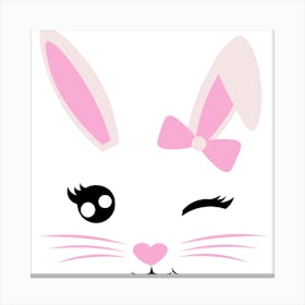 Easter Bunny Face Canvas Print