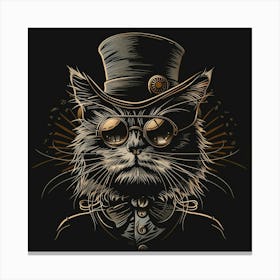 Steampunk Cat 18 Canvas Print