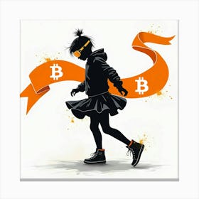 Bitcoin Girl 4 Canvas Print