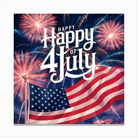 Happy 4th Of July Canvas Print