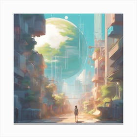 Futuristic City Canvas Print