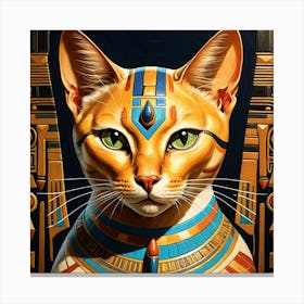 Do you like cats? This is the Pharaonic cat 2 Canvas Print