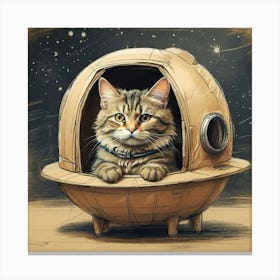 Cat In Space 11 Canvas Print