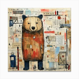 Abstract Bear 2 Canvas Print