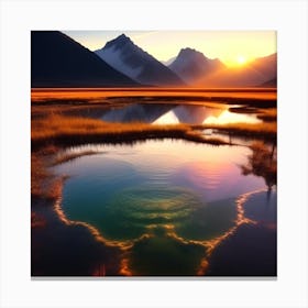 Sunrise In New Zealand 1 Canvas Print