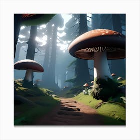 Mushroom Forest 2 Canvas Print