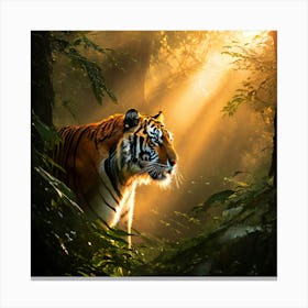 Tiger In The Forest art print 2 Canvas Print