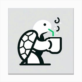 Turtle coffee Canvas Print