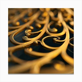 Gold Ornate Pattern Canvas Print