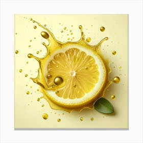 Lemon Splash 3 Canvas Print