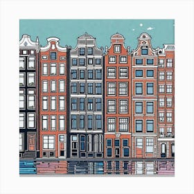 Amsterdam Houses 7 Canvas Print