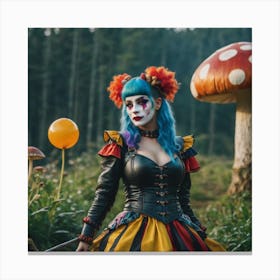 Clown In The Forest 1 Canvas Print