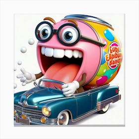 Happy Birthday Car Canvas Print