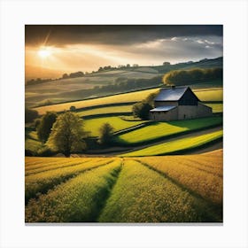 Sunset In The Countryside 34 Canvas Print