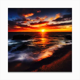 Sunset At The Beach 749 Canvas Print