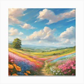 Flower Field Canvas Print