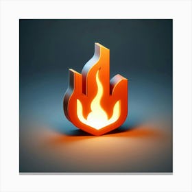Fire Icon - Fire Stock Videos & Royalty-Free Footage Canvas Print