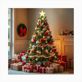 Asm Decorated Christmas Tree With Lots Of Presents A6ddac99 4946 48eb A8c0 6609019c8654 Canvas Print