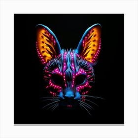 Neon Cat Mask 1 Canvas Print