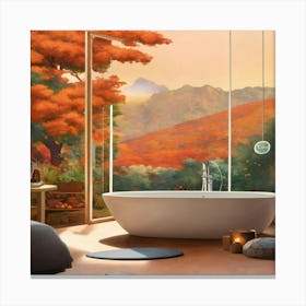 Bathroom With A View Canvas Print