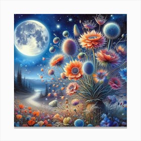 Moonflowers Canvas Print