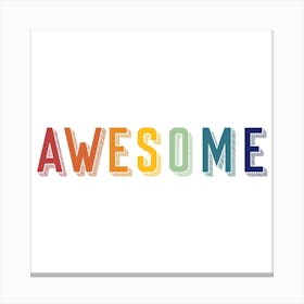 Awesomerainbow Square Canvas Print