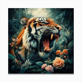 Tiger In The Jungle 1 Canvas Print