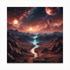 Space Landscape 9 Canvas Print