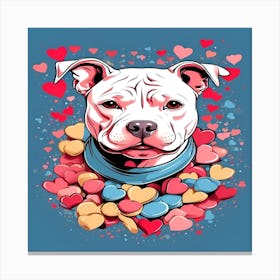 Default Tshirt Vector Image Cute Pitbull With Hearts And Smart 0 280cc525 411b 41a1 84bc 3cbb20f577f1 1 (1) Canvas Print