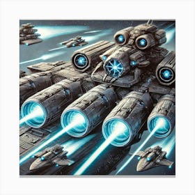 Skybreaker Gunship Energy Turrets Iron Commonwealth Canvas Print