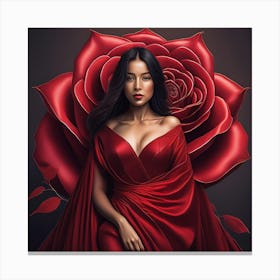 Rose dress Canvas Print