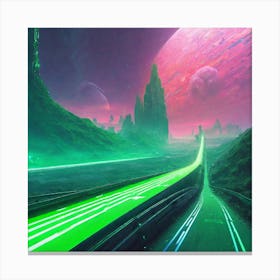 Futuristic Landscape Canvas Print