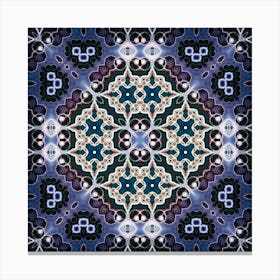 Mandala Abstraction Purple Canvas Print