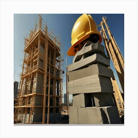 Default Unique Drawijg Of Construction Building Scratch 0 Canvas Print