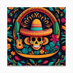 Day Of The Dead Skull 72 Canvas Print