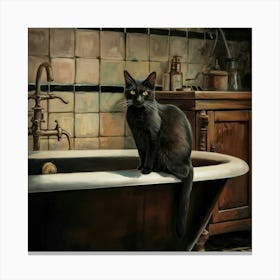 A Captivating Illustration Of A Sleek Black Cat Pe U18y81kfqqsv16s5qrxakw Ftsdqh4qqeonk8yctb0 Og Canvas Print