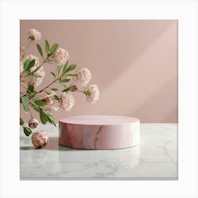 Pink Marble Cake Canvas Print
