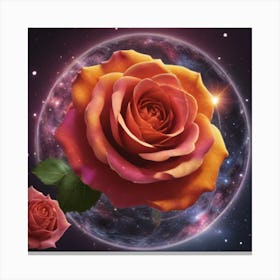 Roses In Space 2 Canvas Print