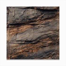 Photography Of The Texture Of A Rugged Rocky Canvas Print