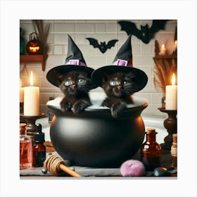 Witches In A Cauldron Canvas Print