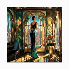 art deco morning Canvas Print