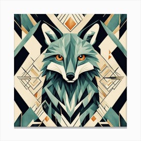 Geometric Fox 1 Canvas Print