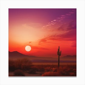 Sunset In The Desert Canvas Print