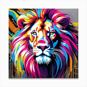 Colorful Lion 15 Canvas Print