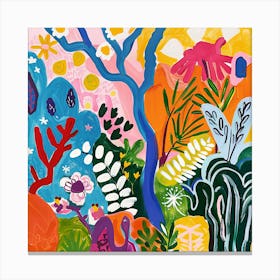 Into the Garden Series in Style of Matisse 3 Canvas Print