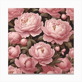 Aesthetic style, Large pink Peony flower 1 Canvas Print
