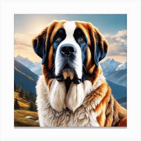 St Bernard 61 Canvas Print